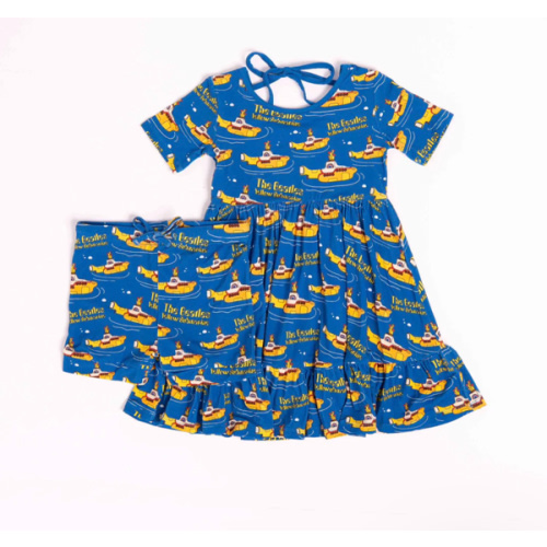 Yellow Submarine™ Short Sleeve Dress & Shorts Set