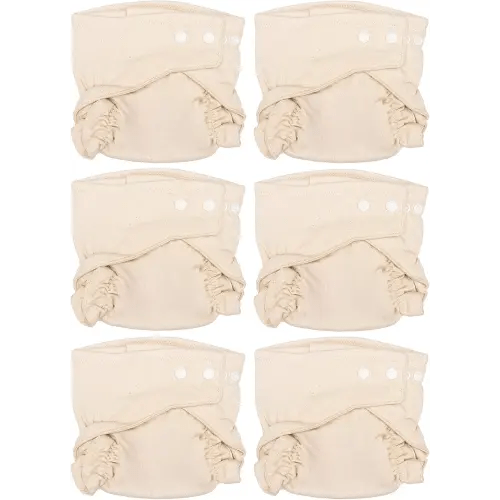 Size 1. Osocozy Two Sized Fitted Cloth Diaper - 6 Count (Pack of 1) - Soft, Durable and Absorbent 100% Cotton Birdseye Weave Material. Easy to Use Snap Closures.Fits 7-18 lbs