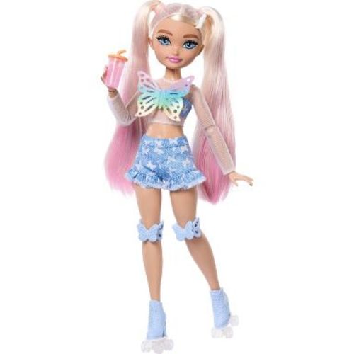 Barbie Dream Besties "Malibu" Roller Skating Fashion Doll with 9 Makeup Themed Accessories