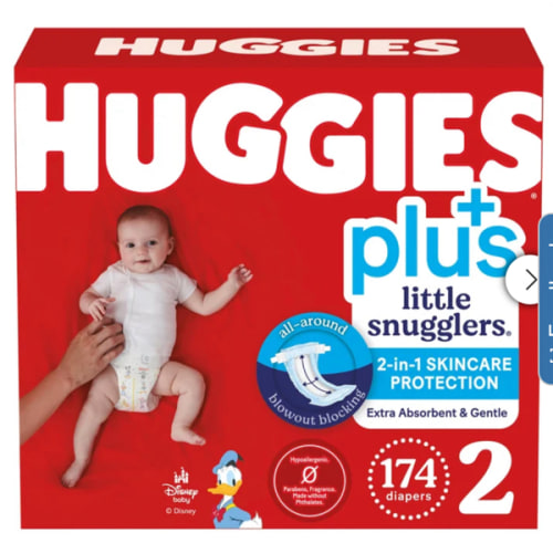 I Huggies Little Snugglers Plus Diapers Size 2, 192-count | Costco