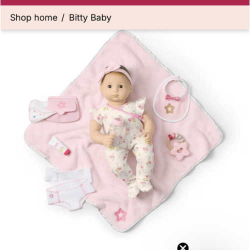 Bitty Baby® Doll #3 with blonde hair Care & Play Set