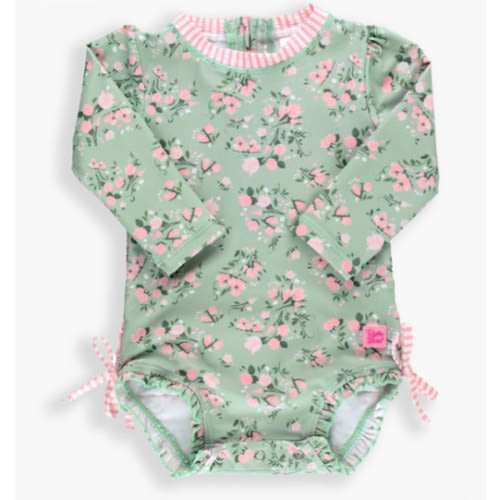 Long Sleeve One Piece Rash Guard | RuffleButts & RuggedButts