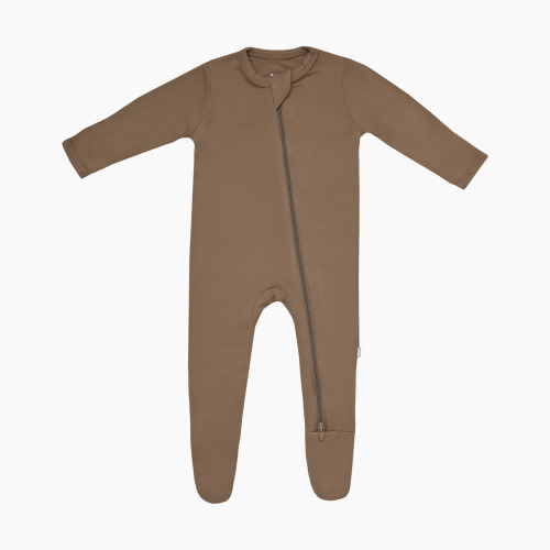 Kyte Baby Zipper Footie - Coffee, 0-3 Months