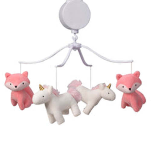 Rainbow Unicorn Musical Baby Crib Mobile