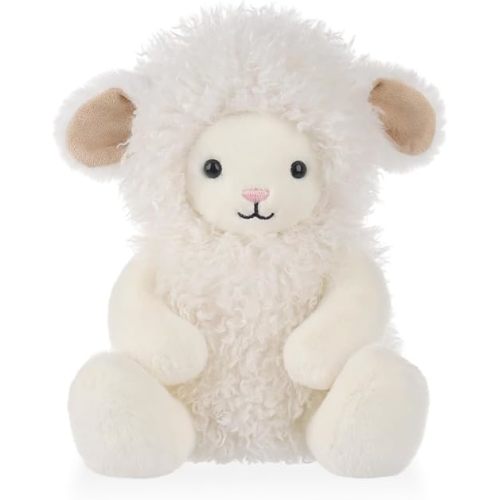Apricot Lamb Brave Lamb Soft Cute Plushies Toy for Kids, Cuddly Stuffed Animal for Baby Girls and Boys, Fluffy Brave Lamb 8 Inches