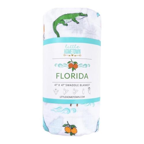 Florida Baby Muslin Swaddle Blanket Soft Bamboo Cotton Blend