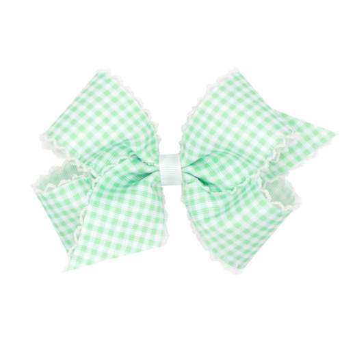 Gingham Moonstitch Bow