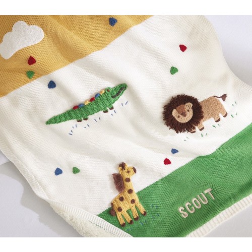 Safari Heirloom Baby Blanket