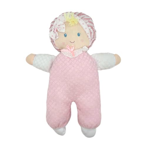 Genius Baby Toys Soft Baby Doll - Cuddly and Soft - Perfect First Baby Doll for Infants and Toddler - Cute Pink and White Outfit - No Hard Parts - Nontoxic First Doll - Perfect for Baby Shower