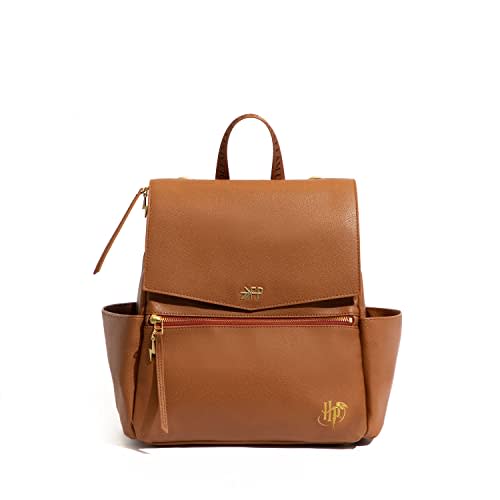 Freshly Picked Classic Mini II Diaper Bag Backpack, Wipeable Vegan Leather, Harry Potter, 8 Pockets