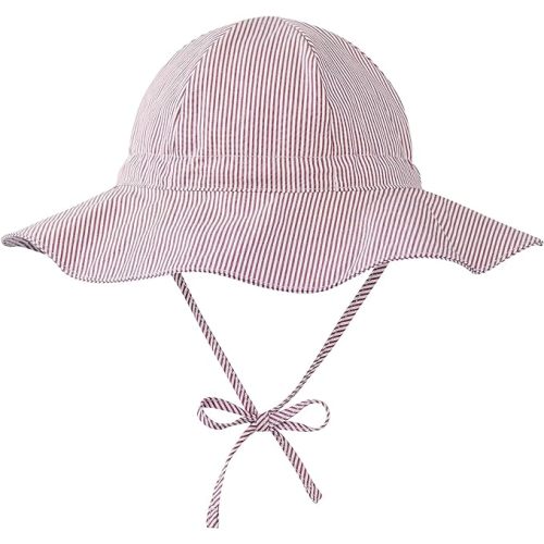 Zando UPF 50+ Baby Sun Hat for Baby Girl Boy 0-4T - Wide Brim Toddler Bucket Hat Adjustable Strap Infant Hats for Outdoor
