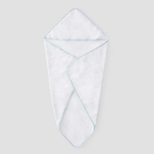 Weezie Baby Hooded Towel - White on White