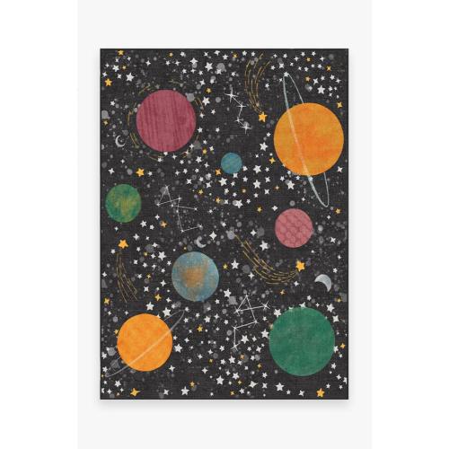 Outer Space Black Tufted Rug | Ruggable