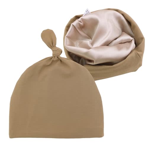 Silky Satin Lined Newborn Hat Hair Care Knot Beanie Hats for Infant Baby Boys Girls Caps 0-6 Months