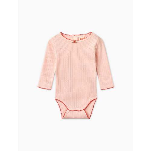 Liva Pointelle Onesie in Soft Rose