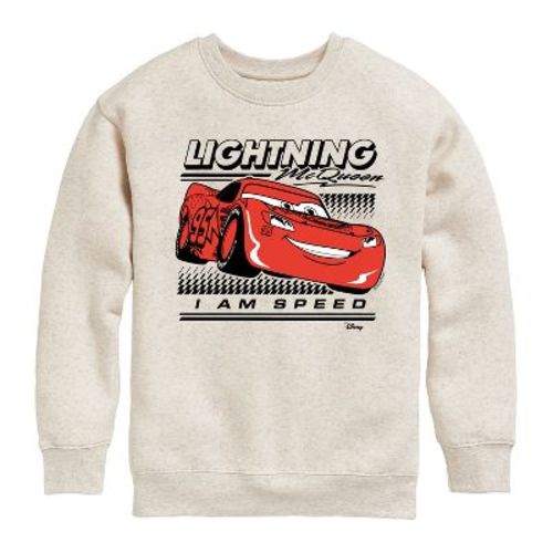 Boys' - Cars - Lightning Mcqueen I Am Speed Graphic Long Sleeve Fleece Sweatshirt