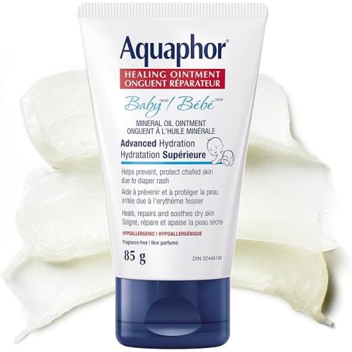 Aquaphor Baby Healing Ointment for Baby's Sensitive Skin, Multipurpose Ointment Helps Prevent Diaper Rash, Fragrance Free, Non Greasy Healing Ointment, Recommended by U.S. Pediatricians, 85g