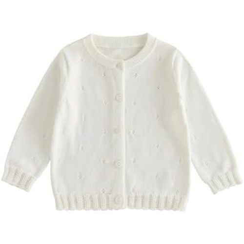 Infant Baby Girl Cardigan Button Down Knit Fall Sweatshirt Toddler Lightweight Sweater Cardigan for Baby Girl