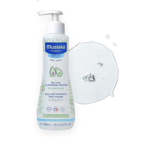 Mustela No-Rinse Micellar Cleansing Water for Babies - Made with Natural Avocado Perseose & Aloe Vera - Safely Cleans Baby's Face, Hands & Diaper Area - 1 or 2-Pack - Various Sizes