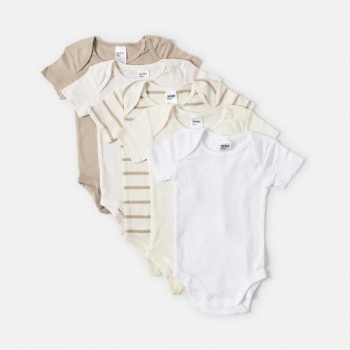 5 Pack Short Sleeve Bodysuits - Kmart