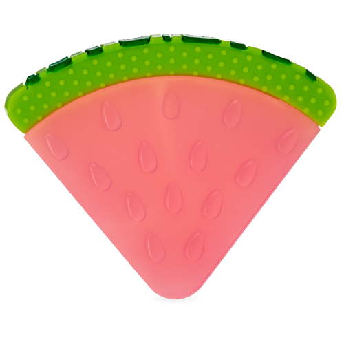 Nuby Silicone Teether Toy for Babies, Pink Watermelon Slice Design