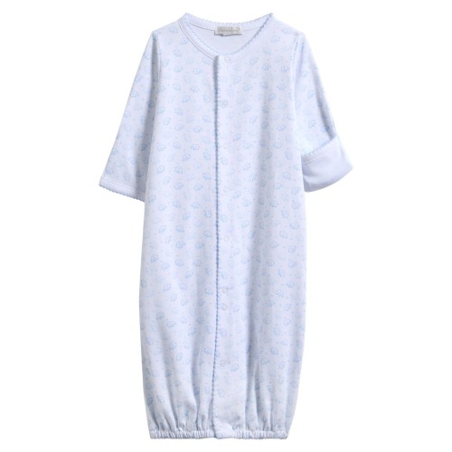 Ele-Fun Print Convertible Pima Cotton Gown, Preemie