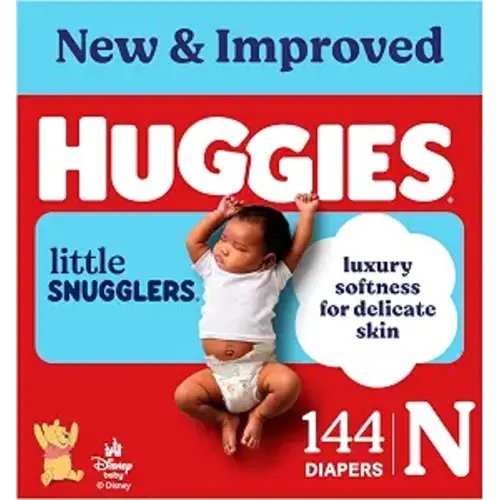 Huggies Little Snugglers Newborn Diapers, 144 Count