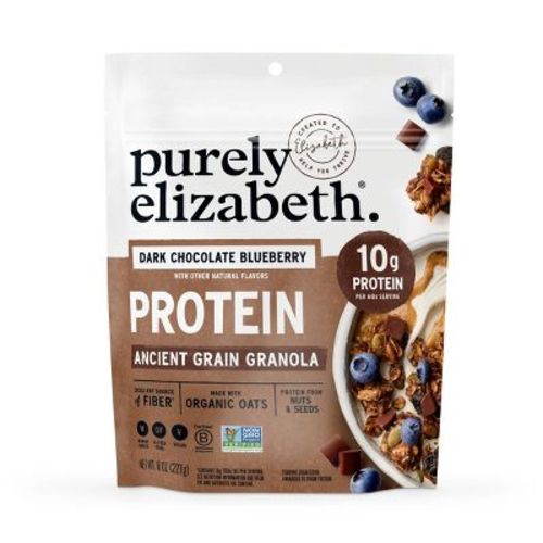 purely elizabeth. Dark Chocolate and Blueberries Protein Granola - 8oz
