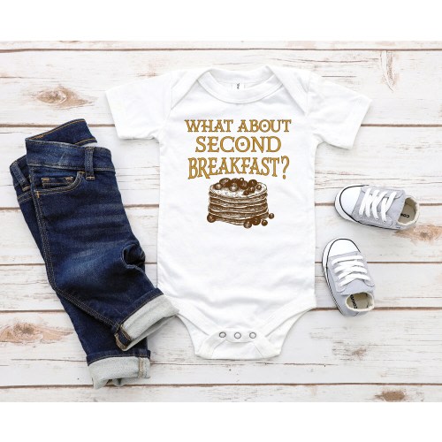 What About Second Breakfast Baby Bodysuit, Infant One Piece, Funny Baby Outfit, Funny Baby Shower Gift, Funny Baby Outfit