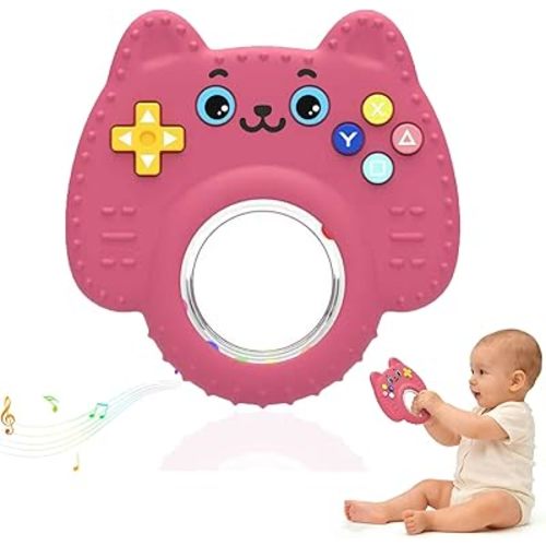 Teething Toys for Baby, Sensory Baby Teether Chew Toy for 0-3-6-12 Months