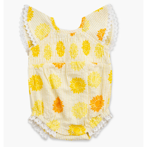 Smocked Bubble Romper - Organic Baby Clothes - Monica + Andy
