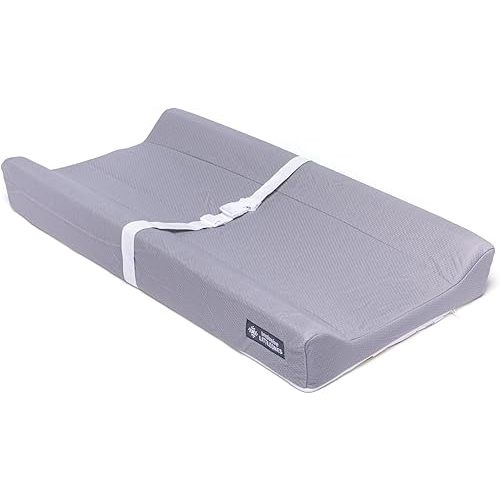 Baby Diaper Changing Pad Soft, Waterproof Changing Pad, Non-Slip Bottom, Safety Straps & Ergonomic Contoured Design - Wipeable Changing Pad Cover Standard Size (31.5"x16") Changing Tables & Dressers