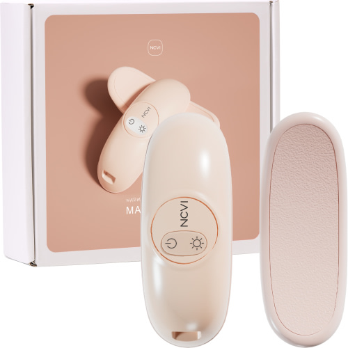 NCVI Warming Lactation Massager, 2PC, 2 Modes Vibration & Heat Breastfeeding Essential
