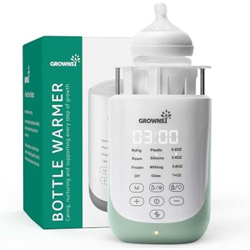 Grownsy Auto-Lift Nutri Bottle Warmer for Breastmilk & Formula, Green
