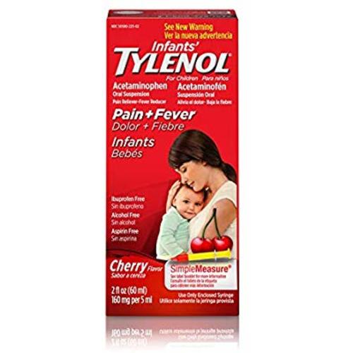 Infants' Tylenol Acetaminophen Liquid Medicine, Cherry, 2 fl. oz