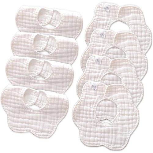 Muslin Baby Bibs for Drooling and Teething Newborn Drool Bibs for Baby Girl Boy