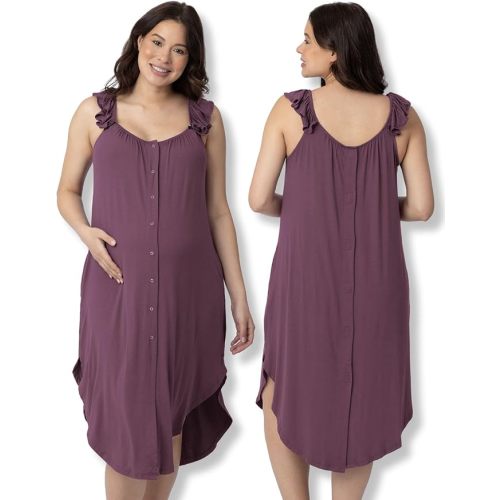 Kindred Bravely Ruffle Strap Labor and Delivery Gown | 3 In 1 Labor, Delivery, Nursing Gown for Hospital