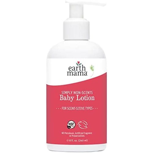 Earth Mama Simply Non-Scents Baby Lotion | Fragrance-free with Organic Calendula + Rooibos for Sensitive Skin, 8-Fluid Ounce