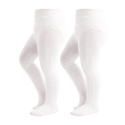 hakugoo Baby Tights Toddler Cable Knit Leggings 2/3 Pack Cotton Seamless Stockings Pantyhose for Infants Toddlers