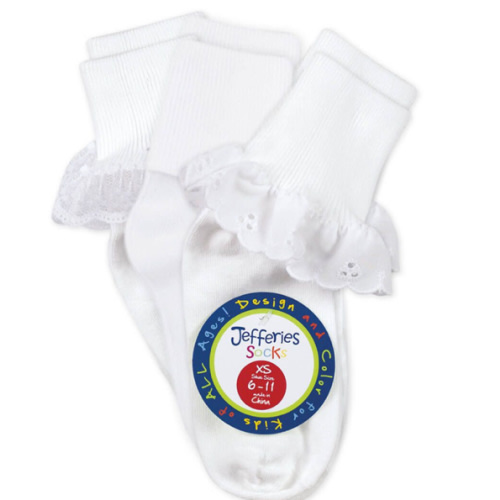 Jefferies Socks Girls Lace Socks 3 Pair