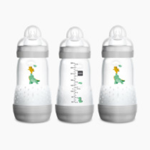 MAM 9oz Easy Start Anti-Colic Baby Bottles, Medium Flow, Breastfeeding-Like Silicone Nipple, Reduces Colic, Gas, & Reflux, Easy-to-Clean, BPA-Free, Baby Bottles for Newborns, 2+ Months