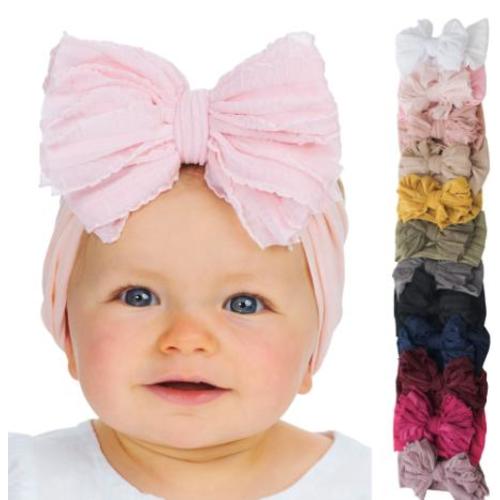 Big Bow Baby Headbands, Baby Girl Headbands, Newborn Bow Headband, Toddler Hair Bows, Infant Oversized Ruffle Bows, Baby Girl Turban, Gift..