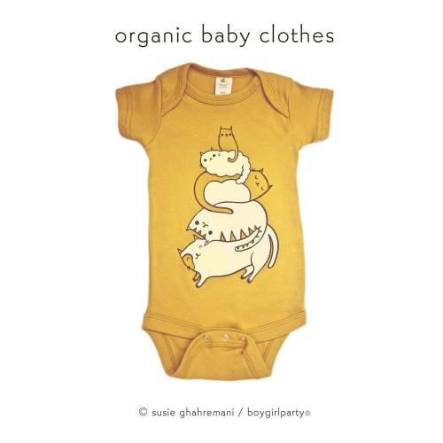 Organic Baby Clothes — Gender Neutral Baby Outfit — Cat Baby Clothing – Modern Adorable Affordable —&nbsp;Best baby gifts