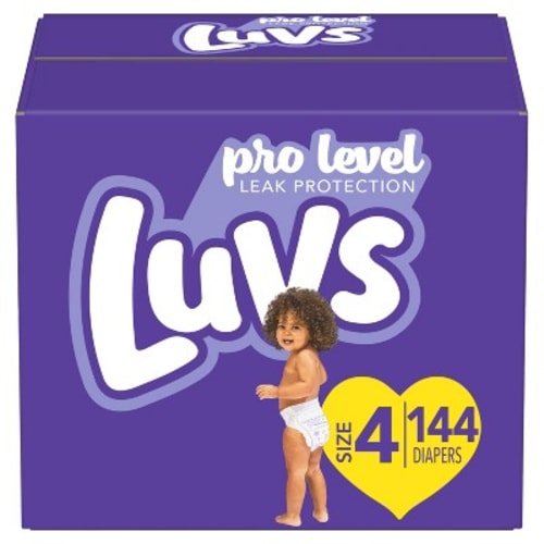 Pampers Luvs Disposable Diapers - Size 4, 144