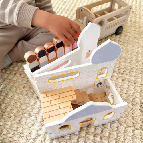 Masjid (Mosque) Playhouse- Wooden, Muslim Kids Dollhouse Toy – Lala + Mo