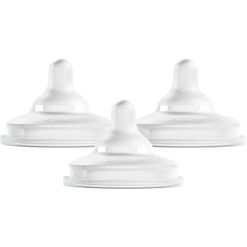 Boon Nursh Curve Silicone Bottle Nipples, Preemie Flow - 3 Count