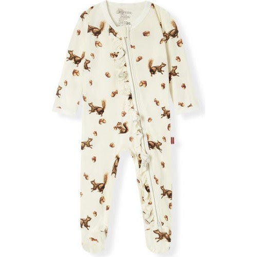 Luxe Stretch Ruffle Footed Romper, 0-3M