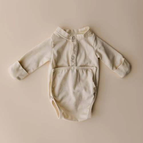 front flap onesie | stripe