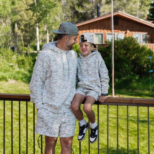 Father and Son Bundle - Vintage Washed Hoodie - Classic Deer Camo – BURLEBO
