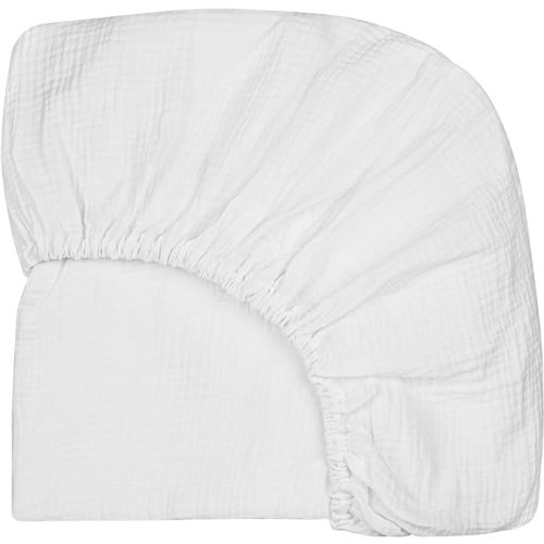 Extra Soft Muslin Fitted Crib Sheets 100% Organic Cotton Baby Crib Sheets for Standard Crib Mattress | 28 X 52 Inches